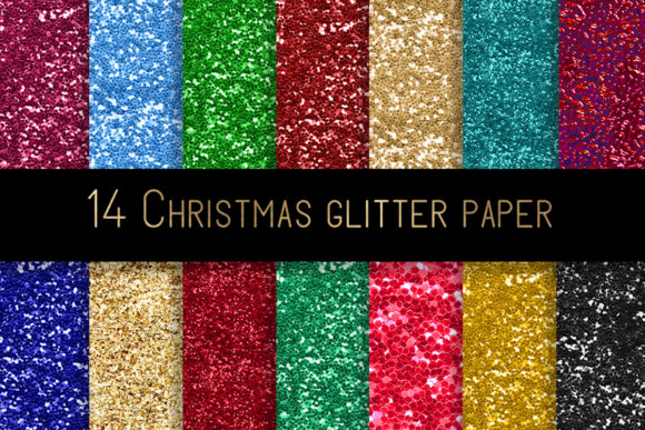 Christmas Glitter Digital Paper