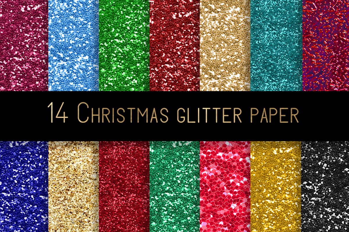 Christmas Glitter Digital Paper