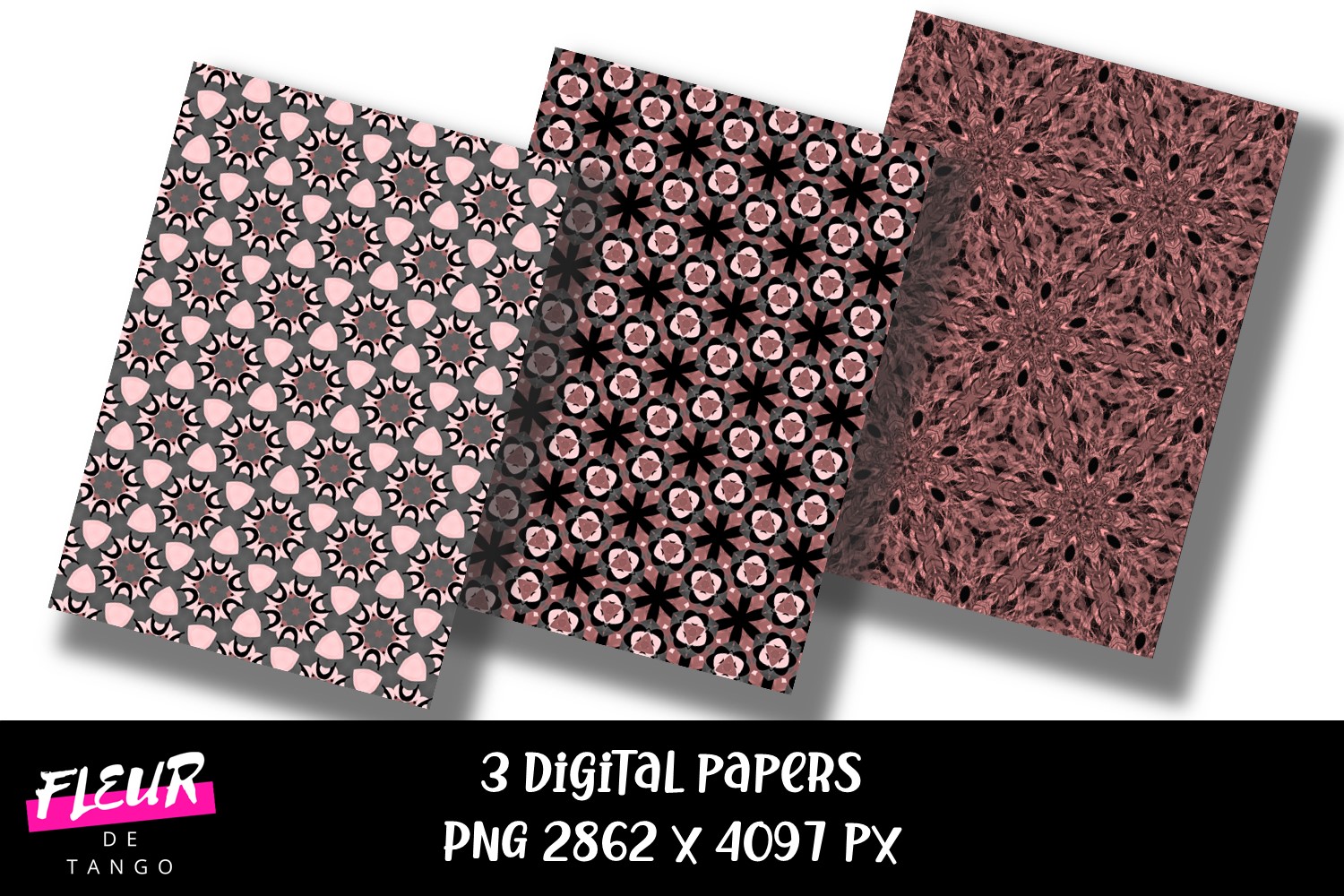 Geometric Digital Papers V.66 Graphic by Fleur de Tango · Creative Fabrica