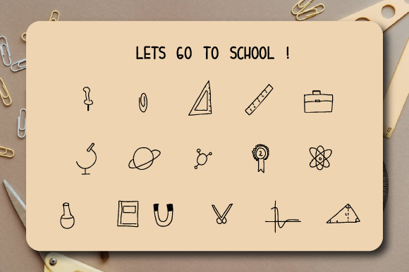 Let's Go to School Font PNG with transparent background - Preview 1