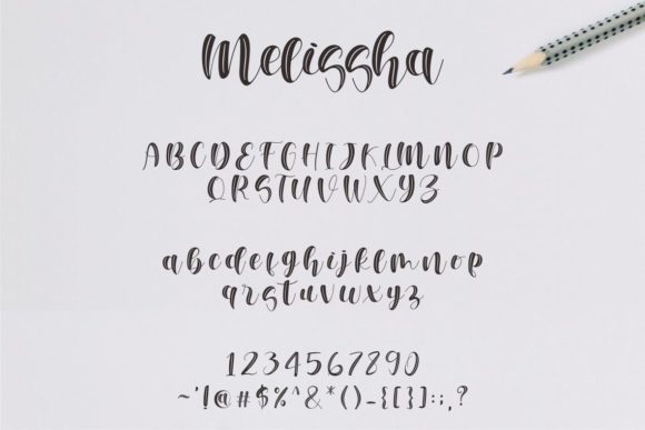Melisha Font PNG with transparent background - Preview 4