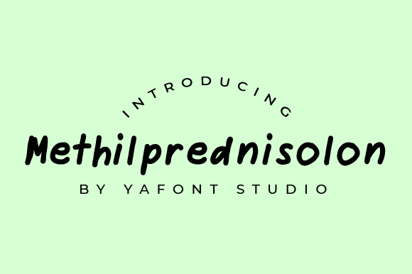 Methilprednisolon Font PNG with transparent background - Preview 2