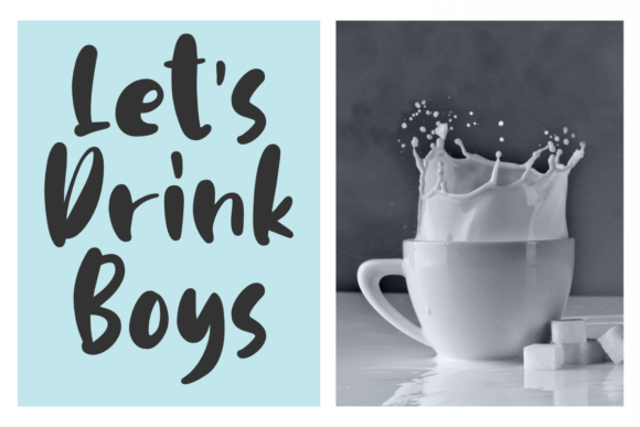 Milk Bath Font PNG with transparent background - Preview 3