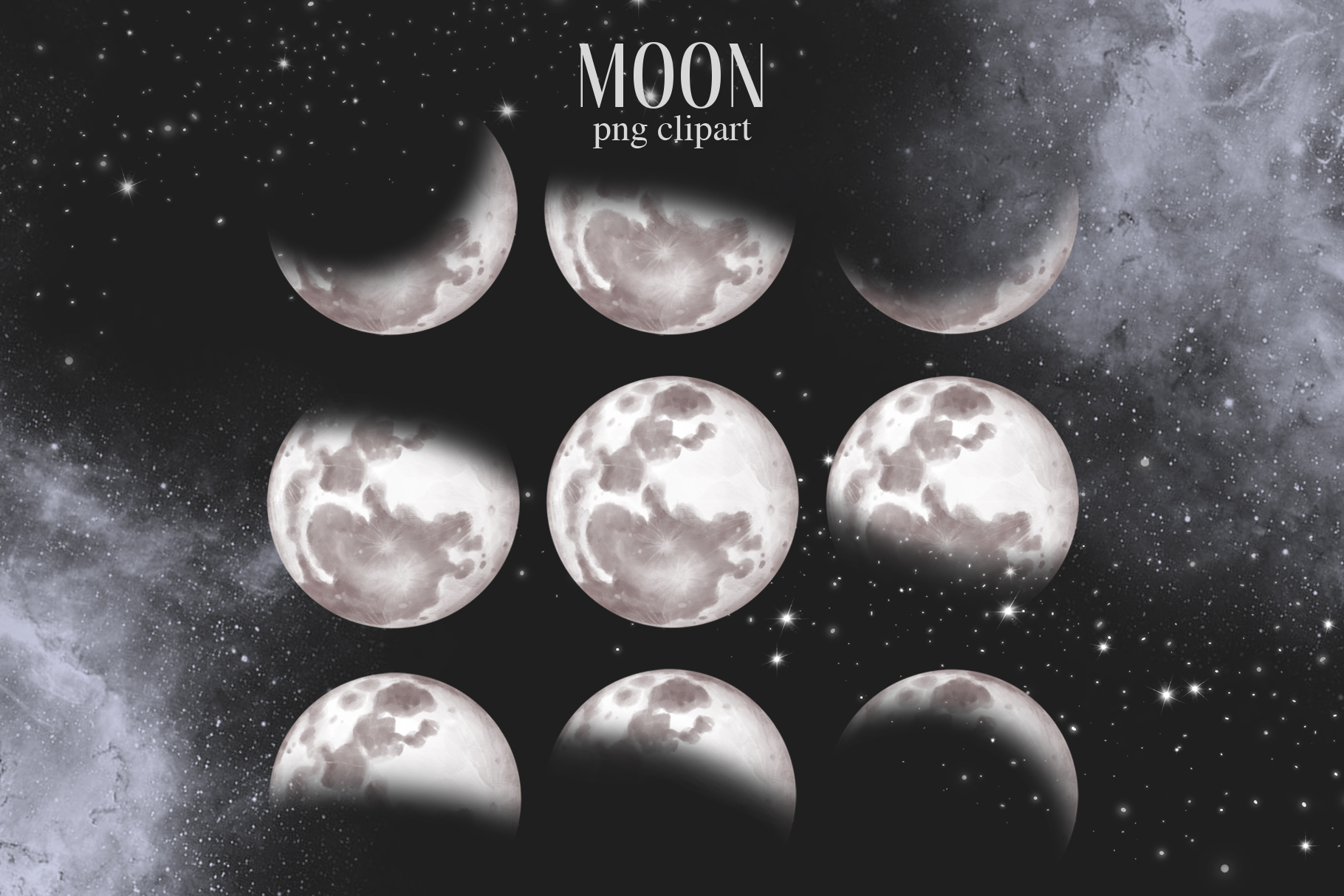 Moon Phases Clipart