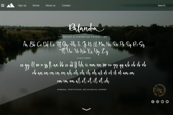 Rafandra Font PNG with transparent background - Preview 4