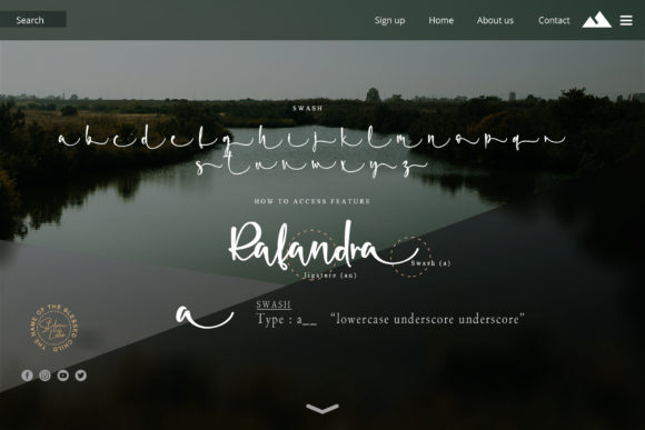 Rafandra Font PNG with transparent background - Preview 5