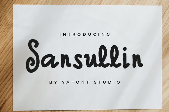 Sansullin Font PNG with transparent background - Preview 1