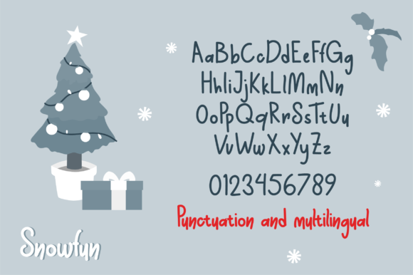 Snowfun Font PNG with transparent background - Preview 3