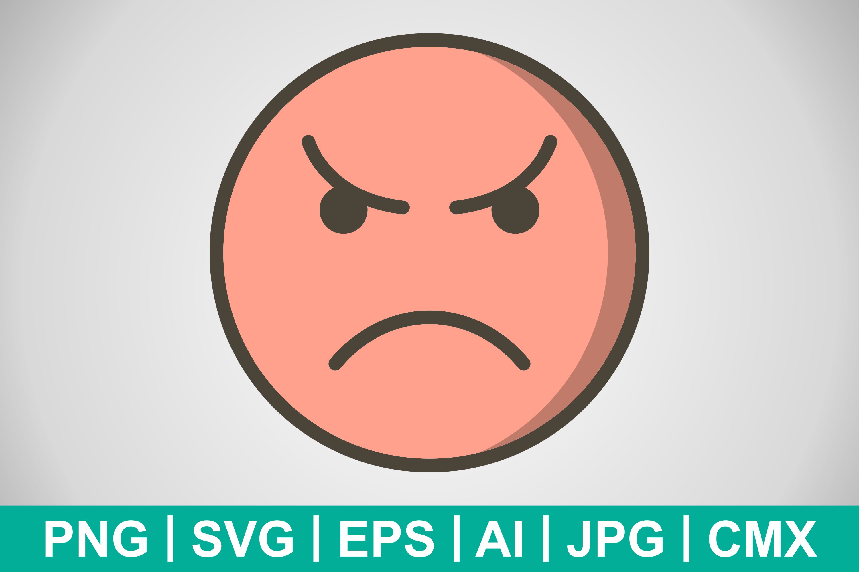 Vector Angry Emoticon Icon