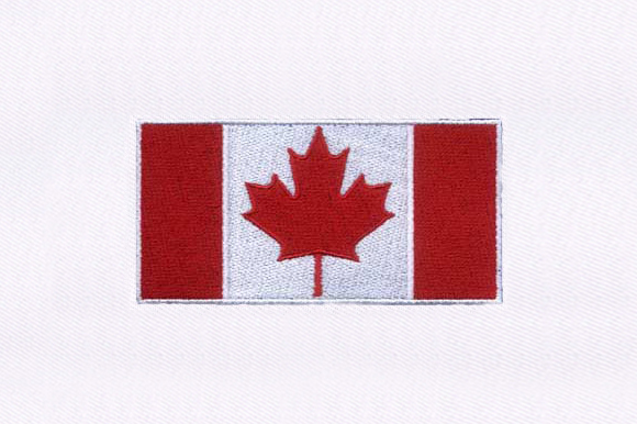 Bordered Canada Flag Design