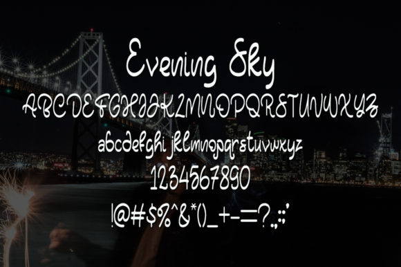 Evening Sky Font - Preview 4