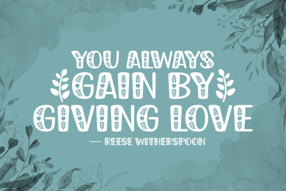 Gain by Giving Font - Preview 1