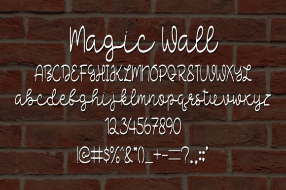 Magic Wall Font PNG with transparent background - Preview 4