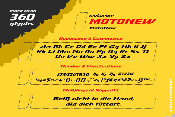 MotoNew Font PNG with transparent background - Preview 6