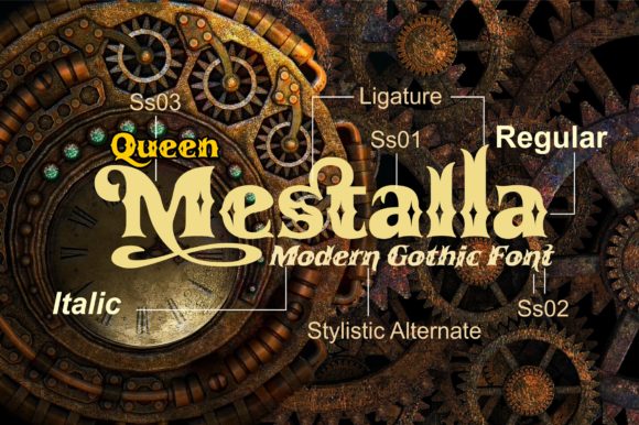 Queen Mestalla Font PNG with transparent background - Preview 2