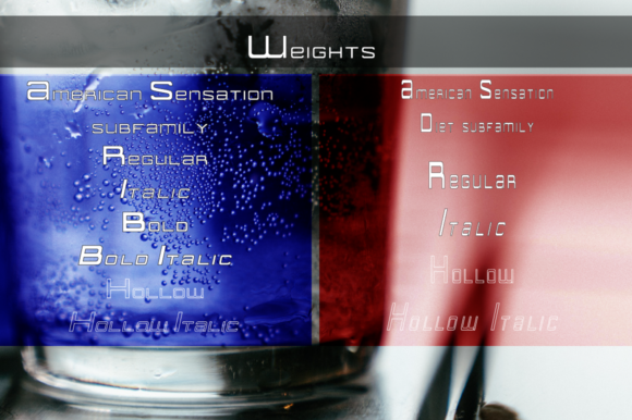American Sensation Family Font PNG with transparent background - Preview 3