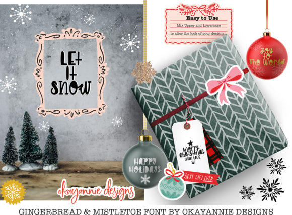GingerBread & Mistletoe Font - Preview 3