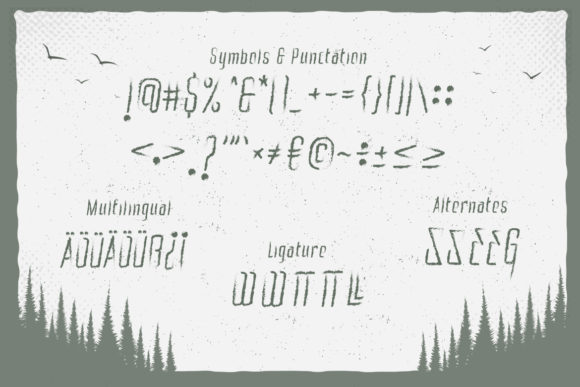 Mystic Forest Font PNG with transparent background - Preview 2
