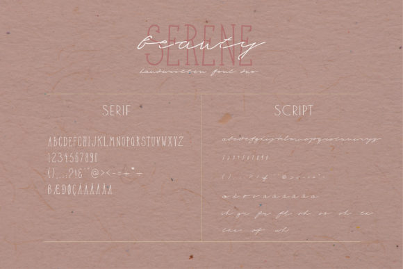 Serene Beauty Font PNG with transparent background - Preview 4