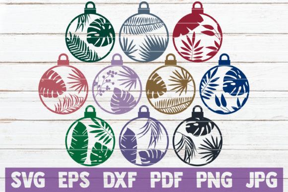 Tropical Christmas Ornaments Graphic Crafts By MintyMarshmallows