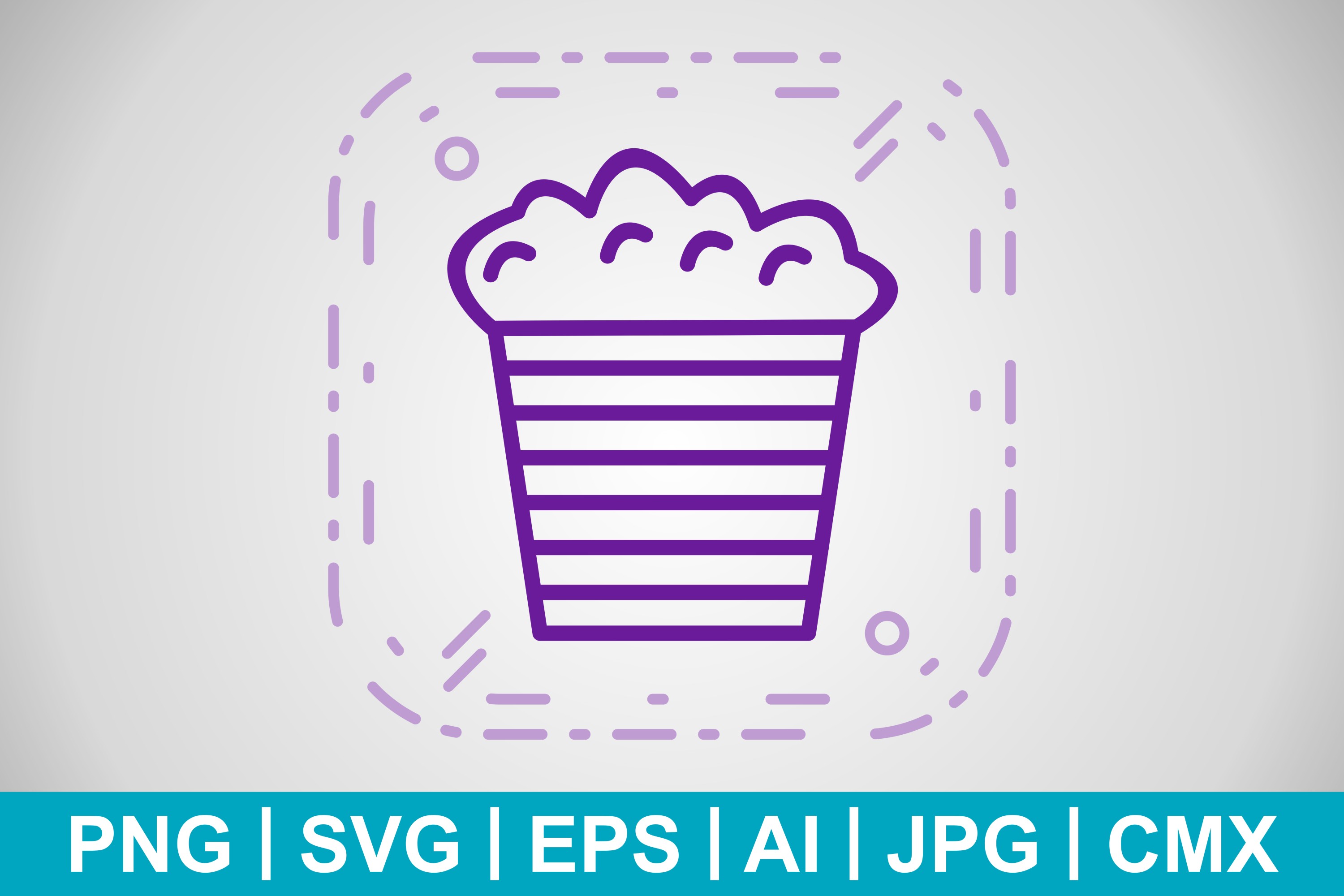 Vector Popcorn Icon Graphic by IYIKON · Creative Fabrica