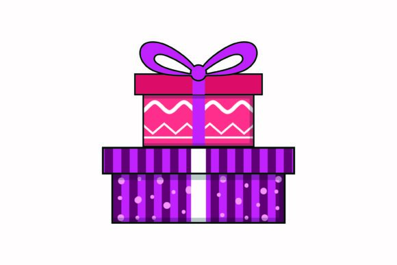 Purple Gift Pack Christmas Icon