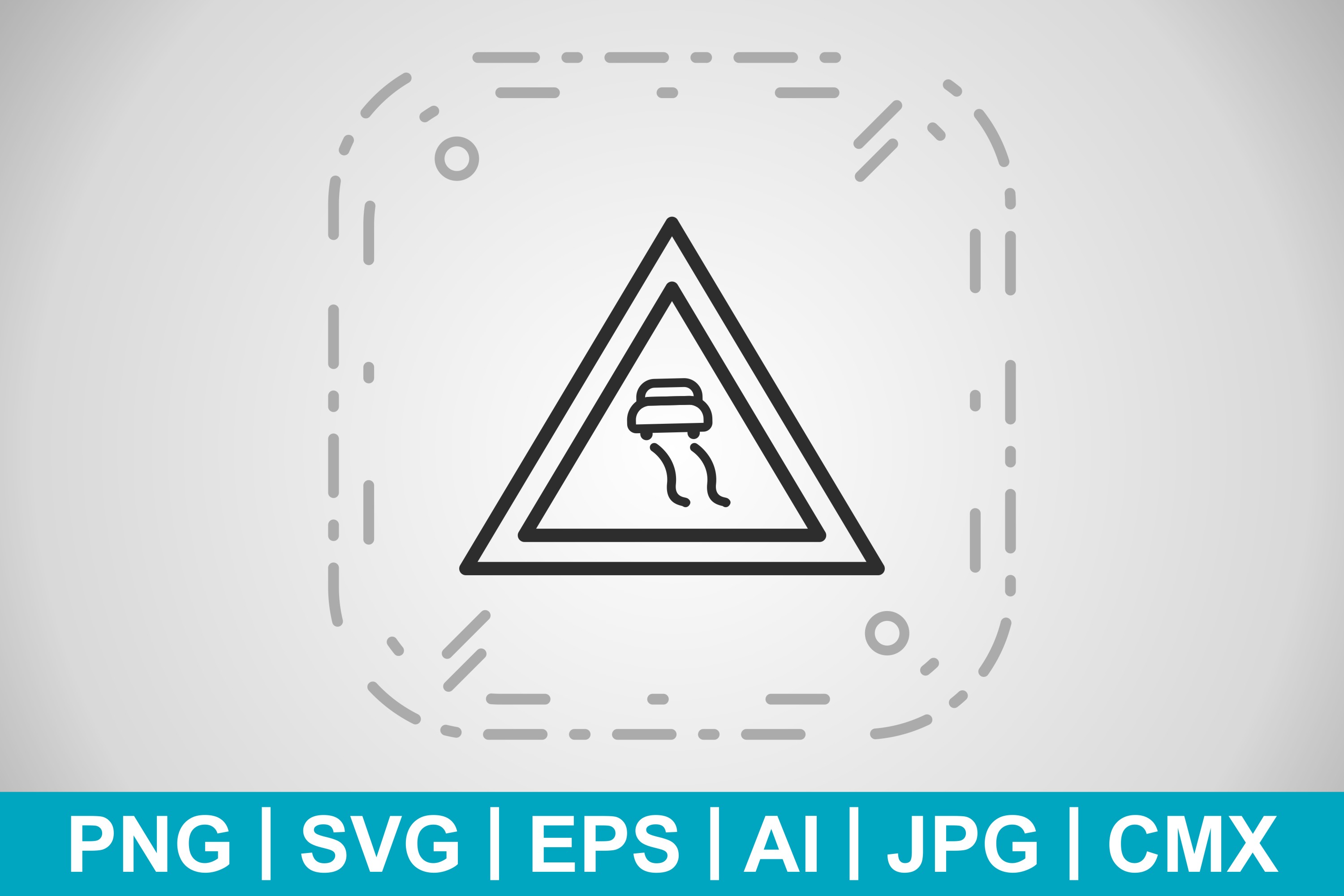 Vector Slippery Roads Icon Graphic by IYIKON · Creative Fabrica