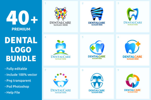 40+ Dental Logo Bundle Afbeelding Logo's Door denayunecf