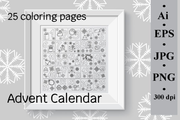 Advent Calendar Coloring Page