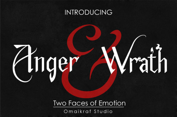 Anger and Wrath Display Font By omaikraf