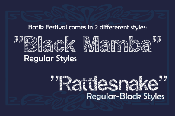 Batik Festival Font - Preview 1