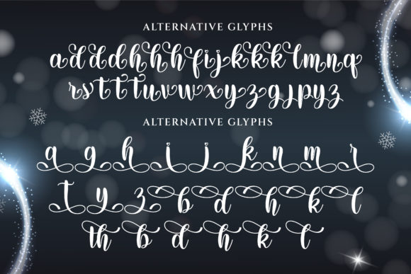 Beauty Fandytha Font PNG with transparent background - Preview 3