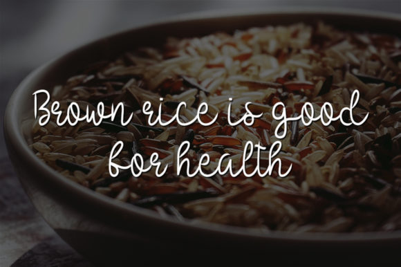 Brown Rice Font - Preview 1