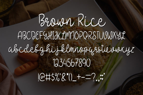 Brown Rice Font - Preview 3