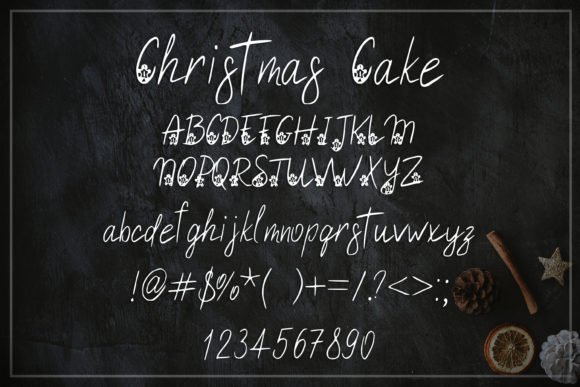 Christmas Cake Font - Preview 1