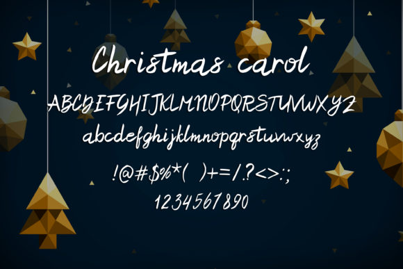 Christmas Carol Font PNG with transparent background - Preview 1