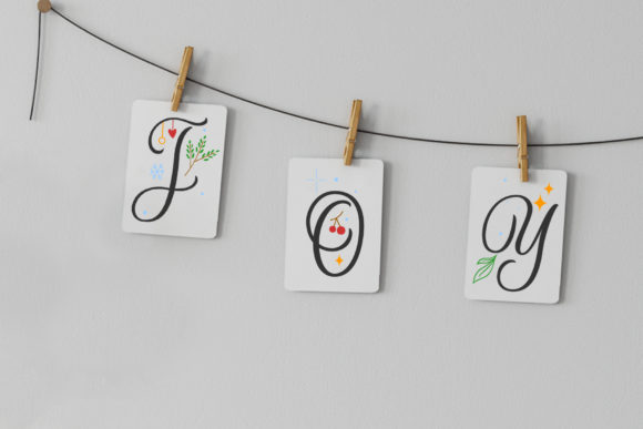Christmas Colors Monogram Font - Preview 2