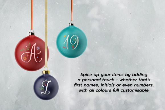 Christmas Colors Monogram Font - Preview 3
