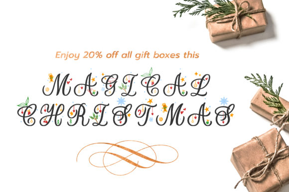 Christmas Colors Monogram Font - Preview 4