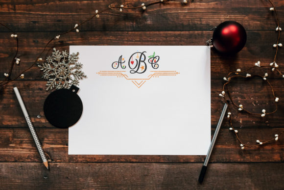 Christmas Colors Monogram Font - Preview 5