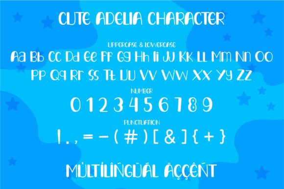 Cute Adelia Font PNG with transparent background - Preview 4
