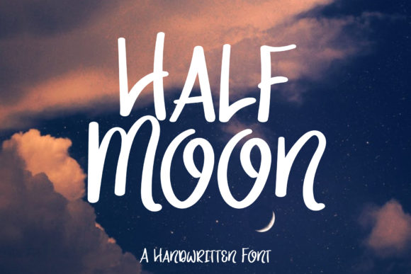 Half Moon Script & Handwritten Font By Wanida Toffy
