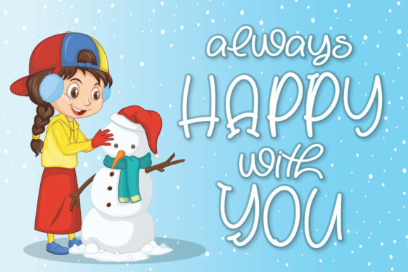 Hello Snowy Day Font PNG with transparent background - Preview 1