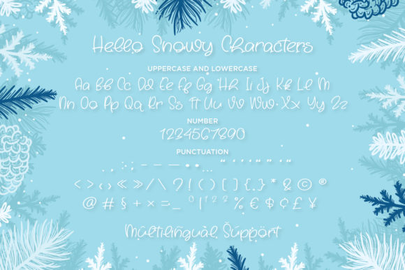 Hello Snowy Day Font PNG with transparent background - Preview 5