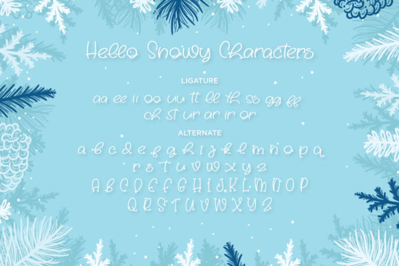 Hello Snowy Day Font PNG with transparent background - Preview 6