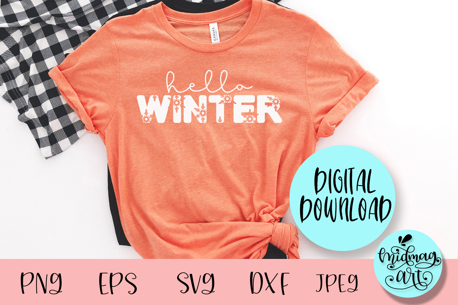 Hello Winter Svg, Winter Shirt Svg Graphic by MidmagArt · Creative Fabrica