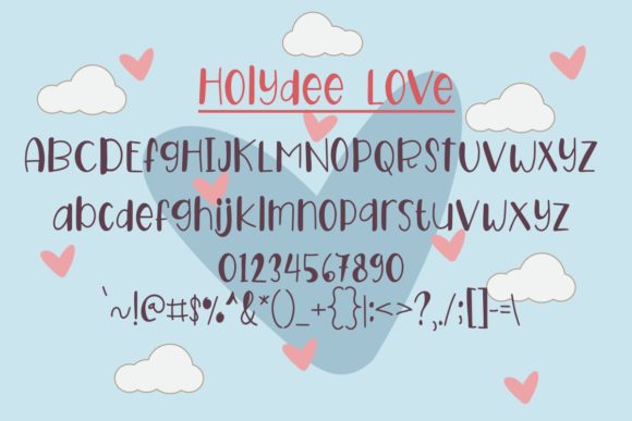 Holydee Love Font PNG with transparent background - Preview 4