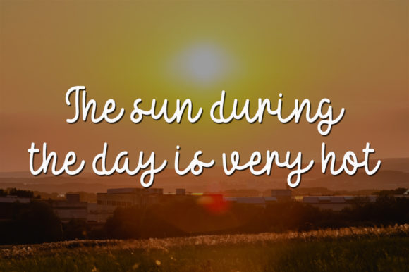Hot Sun Font PNG with transparent background - Preview 1