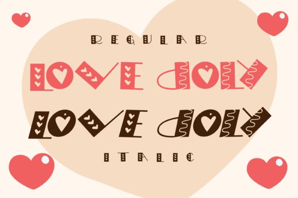 Love Doly Font PNG with transparent background - Preview 1