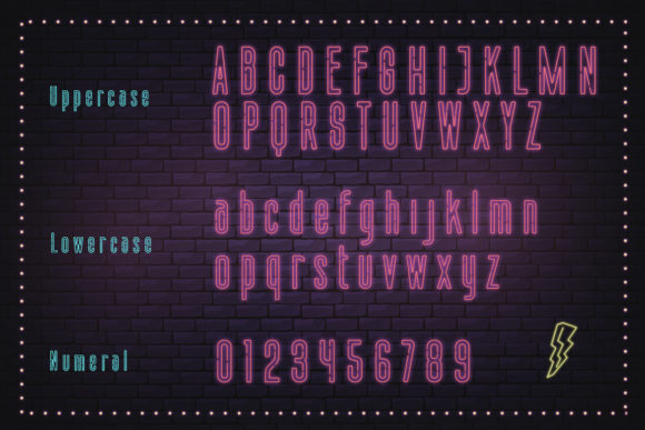 Night Vibes Font PNG with transparent background - Preview 3